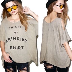 Wildfox This Is My Drinking Shirt Louise Tee | EUC
